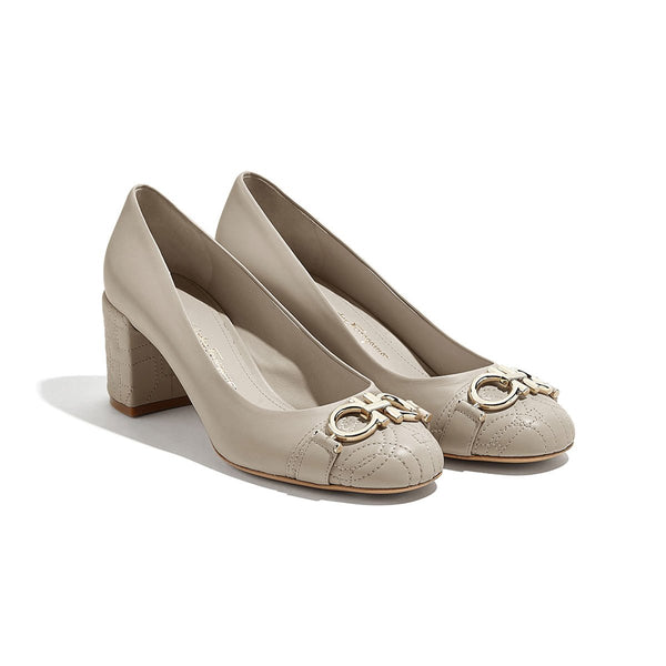 Quilted Gancini Pump Shoe